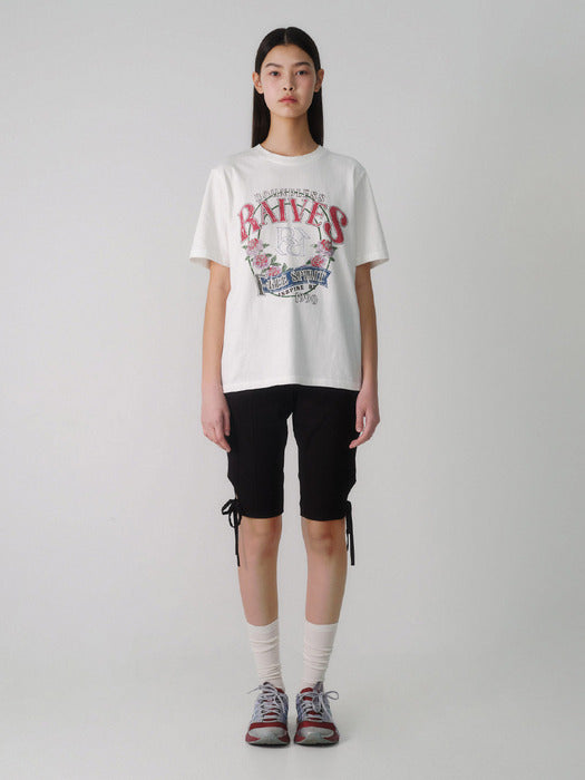 Raive Ribbon Detail Biker Pants in Black