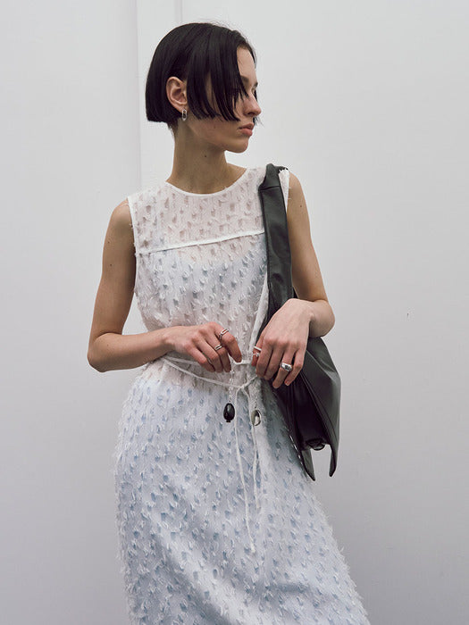 Raive Lace Long One-piece in White