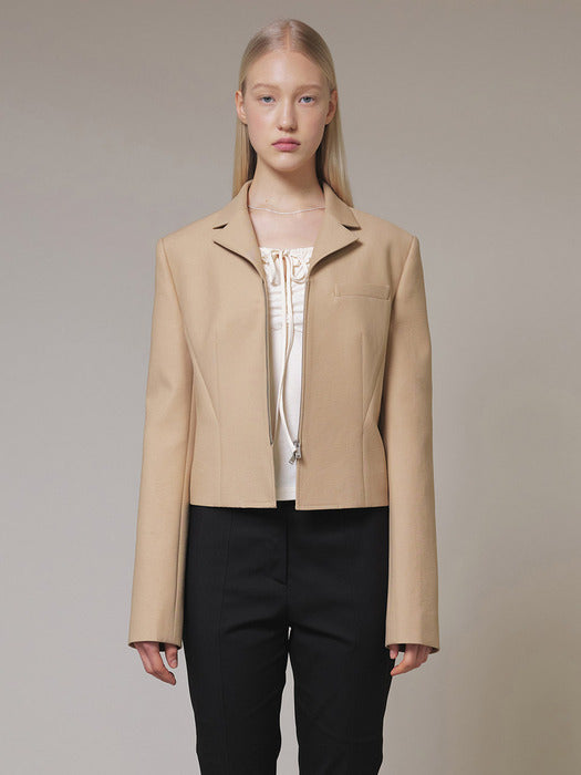[raive] Cut Detail Jacket in Camel VW4SJ004-92