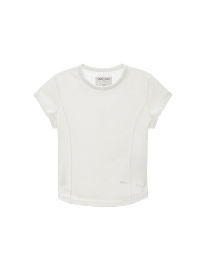 SLIM LINE HALF TOP IN WHITE