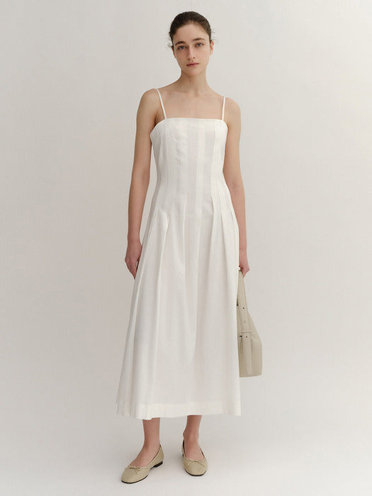 Kindersalmon Varda Long Dress Off-White