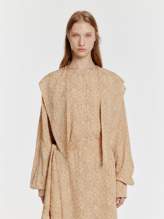 Eenk Yivona Scarfed Shirt - Beige