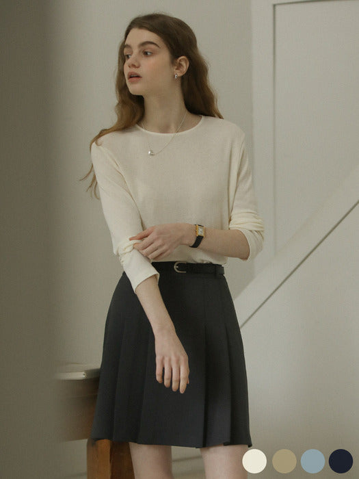 Tillidie Modal basic slim t-shirt