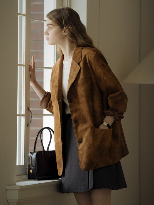 Tillidie All brush suede jacket Brown