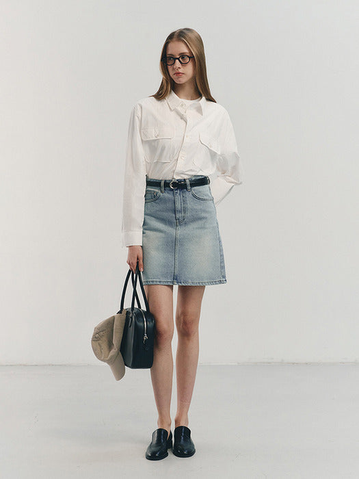 [dunst] MIDI DENIM SKIRT LIGHT BLUE_UDSK4A205B1