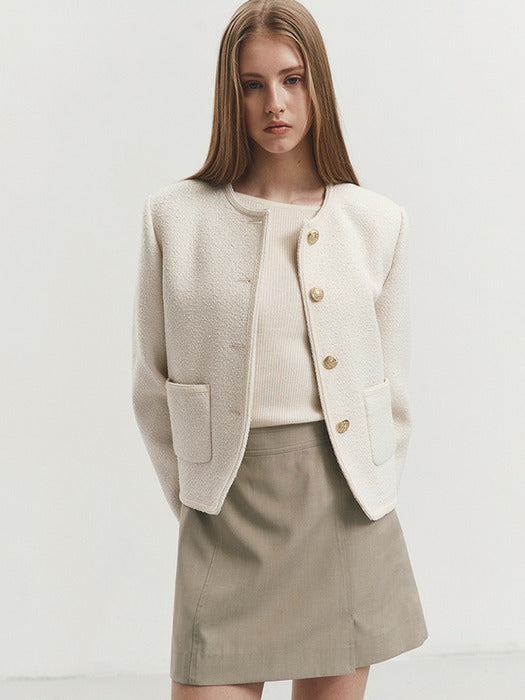 [dunst] SPLIT MINI SKIRT KHAKI_UDSK4A202K2