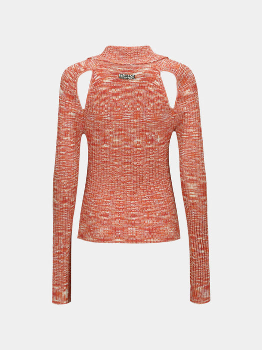 [andersson bell] ROZY SLIT KNIT CARDIGAN atb1121w(ORANGE)