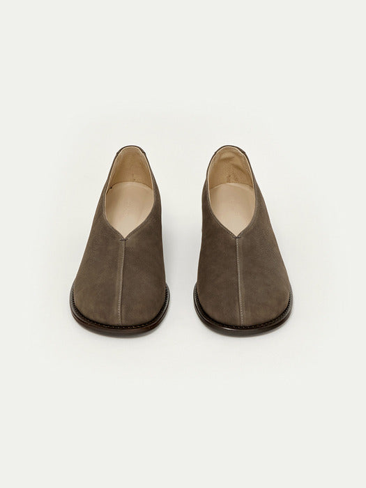 Kindersalmon Olie Leather Loafer Dusty-Olive