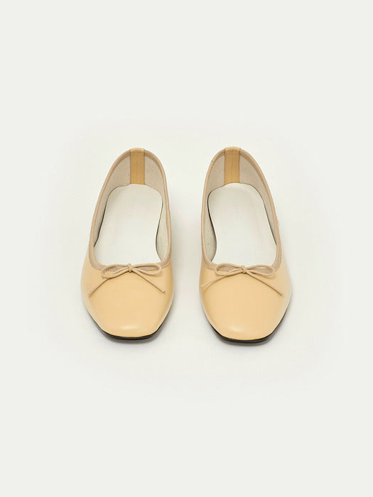 Kindersalmon Marais Ribbon Leather Flat Butter