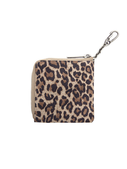 Handbag & Wallet Accessories in cream leopard suede - Premium quality product image