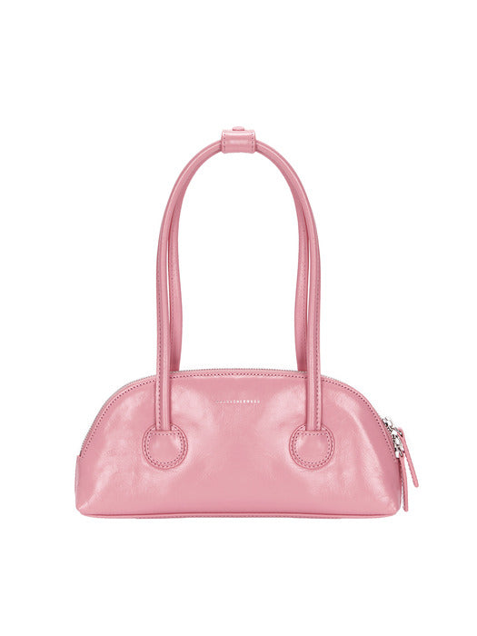 BESSETTE SHOULDER_candy pink glossy plain