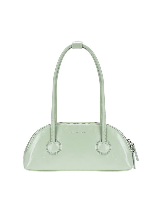 BESSETTE SHOULDER_mint glossy plain