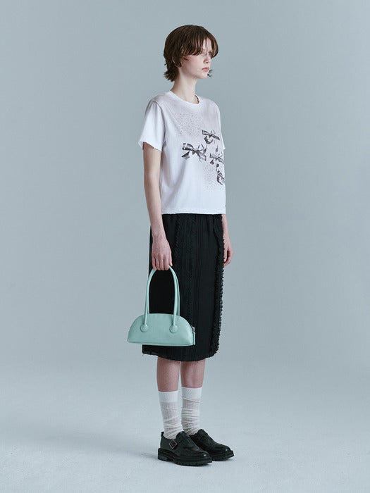 BESSETTE SHOULDER_mint glossy plain