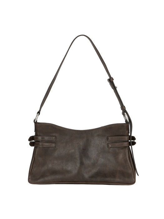 FLAT POCKET SHOULDER_washed brown pull-up