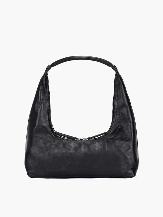 HOBO SHOULDER_black glossy plain