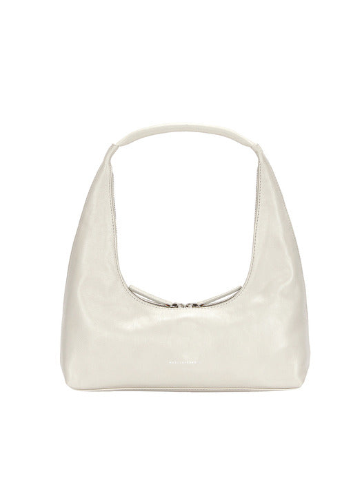 HOBO SHOULDER_cream glossy plain