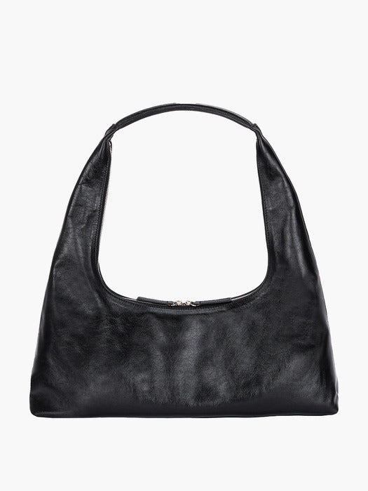 Margesherwood Hobo Large black glossy plain