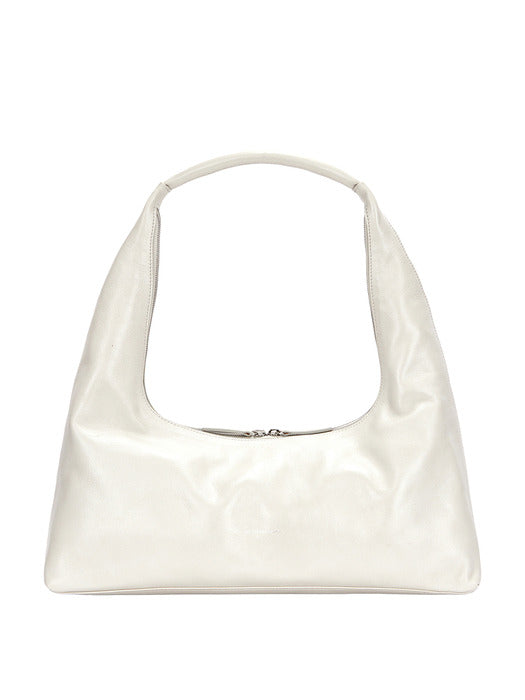 Margesherwood Hobo Large cream glossy plain