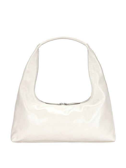 Margesherwood Hobo Large cream glossy plain