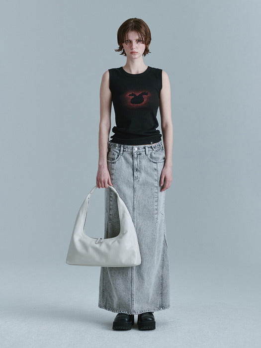 HOBO LARGE_cream glossy plain