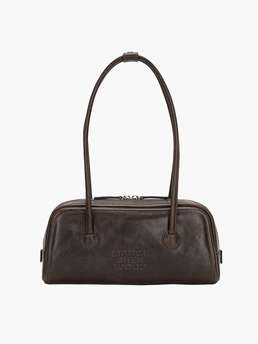 SOFT BAGUETTE BAG_washed brown pull-up