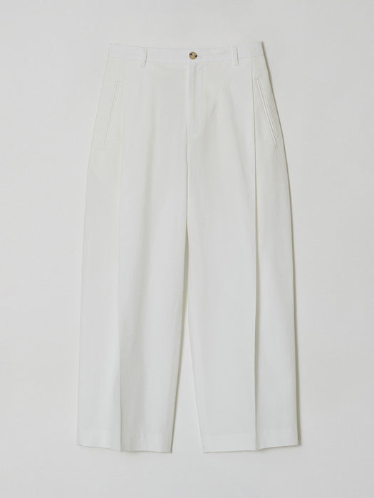 [facade pattern] Round Cotton Pants - Off White