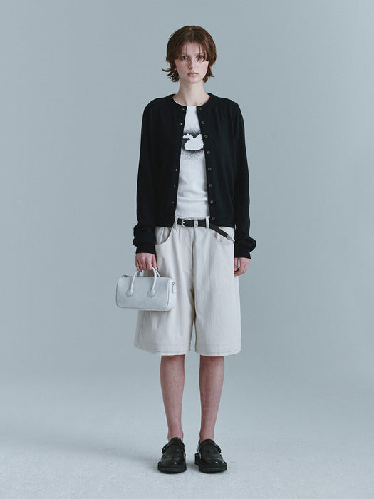 LOOSE CHINO SHORTS_beige