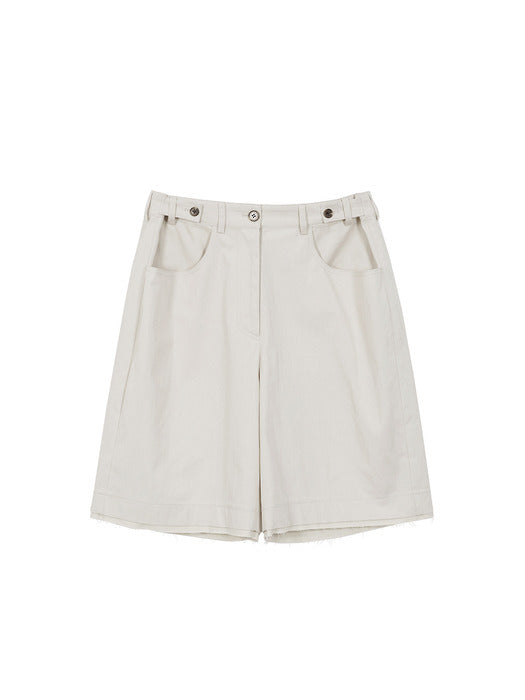 LOOSE CHINO SHORTS_beige