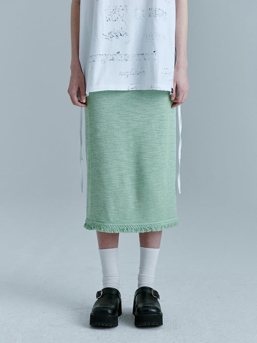 TASSEL SKIRT_green