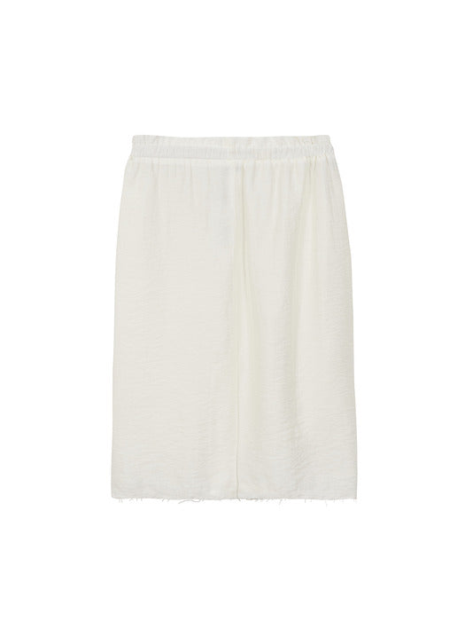 RUFFLE BANDING MIDI SKIRT_ivory