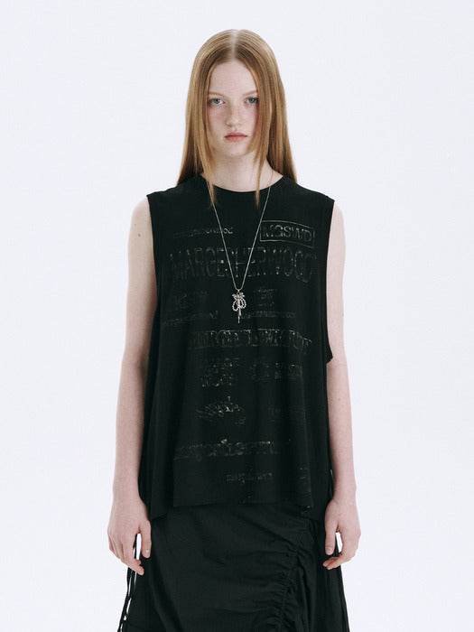 BACK CUTOFF LOGO SLEEVELESS_black