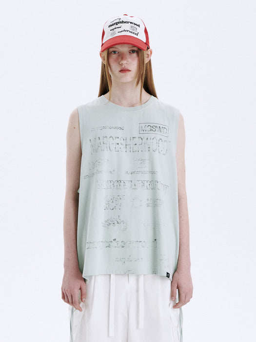 BACK CUTOFF LOGO SLEEVELESS_mint