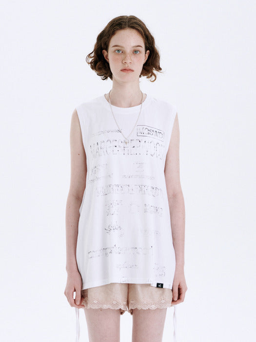 BACK CUTOFF LOGO SLEEVELESS_white