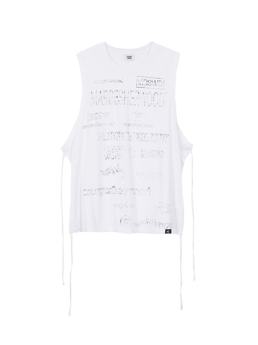 BACK CUTOFF LOGO SLEEVELESS_white