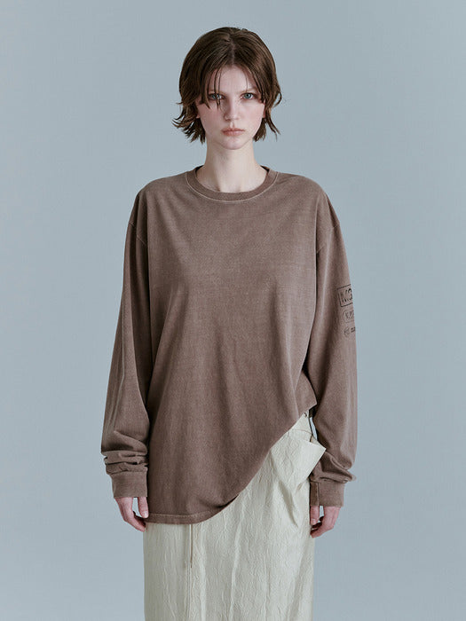 BASIC LOGO LONG SLEEVE_brown