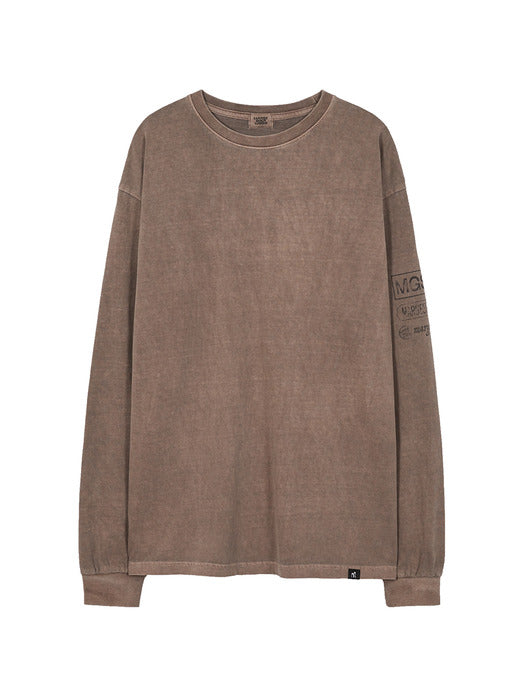 BASIC LOGO LONG SLEEVE_brown