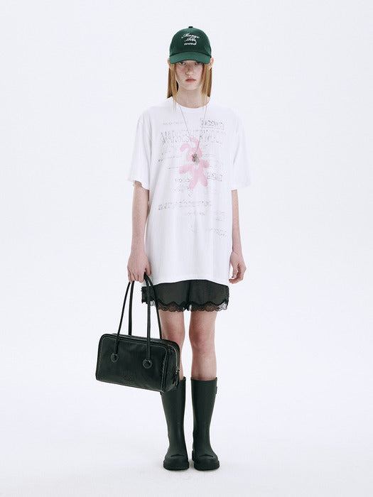LOOSE-FIT WOOD T-SHIRT_white