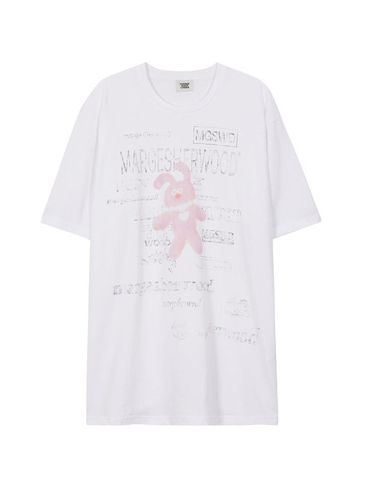 LOOSE-FIT WOOD T-SHIRT_white