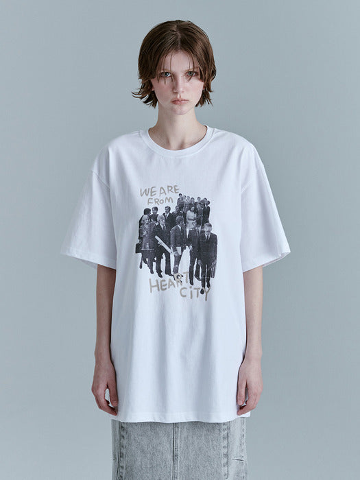OVER-FIT HEART CITY T-SHIRT_white