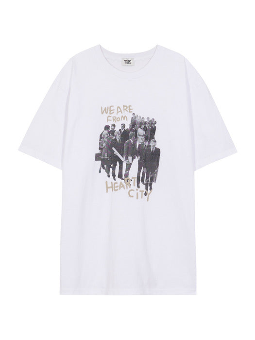 OVER-FIT HEART CITY T-SHIRT_white