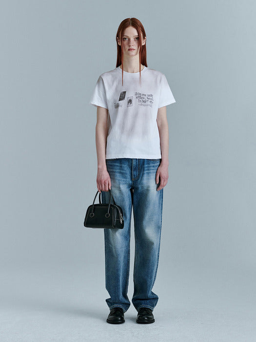 VINTAGE SPRAY ESSENTIAL T-SHIRT_white