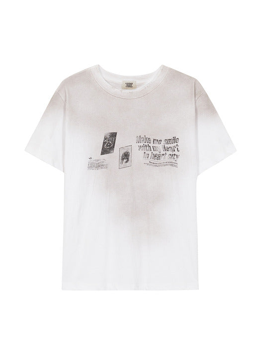 VINTAGE SPRAY ESSENTIAL T-SHIRT_white