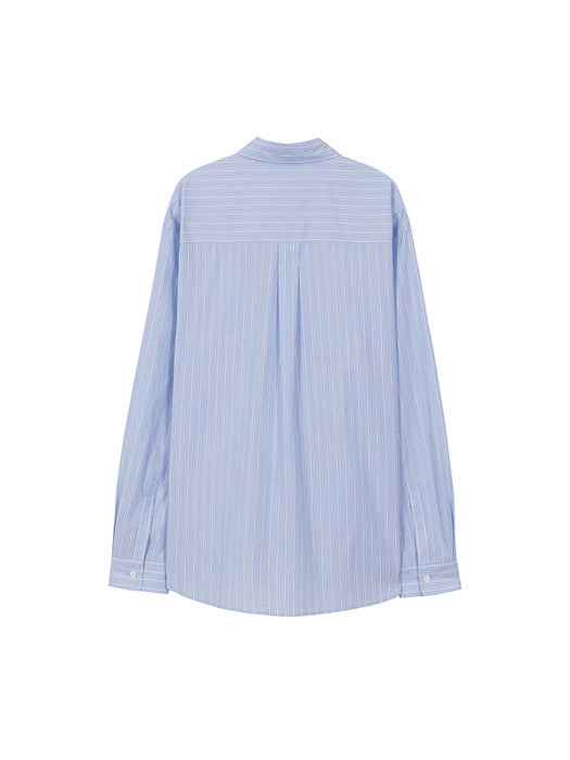 STRIPE LONG-SLEEVE SHIRT_blue stripe