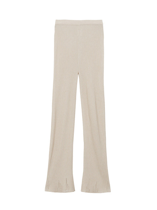 LAYERED KNIT PANTS_light beige