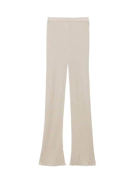LAYERED KNIT PANTS_light beige