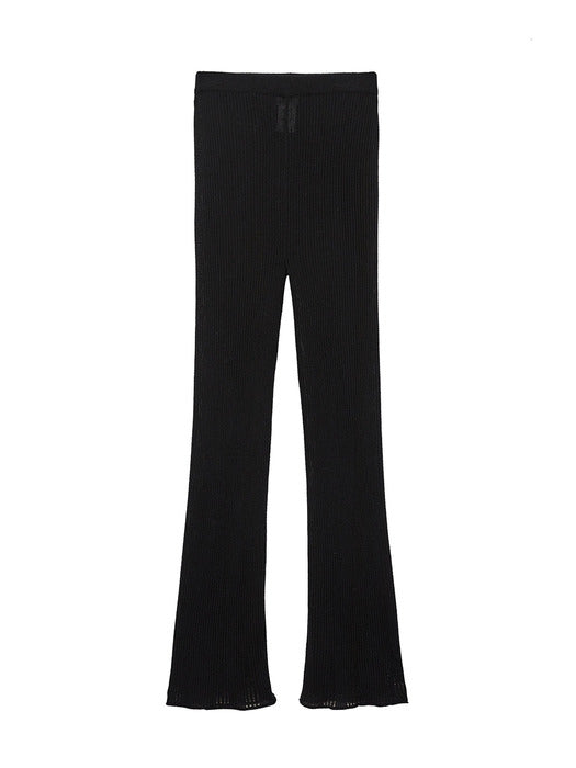 LAYERED KNIT PANTS_black