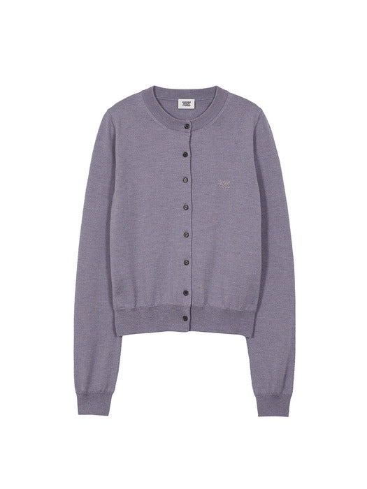 Margesherwood Crew Neck Cardigan lavender