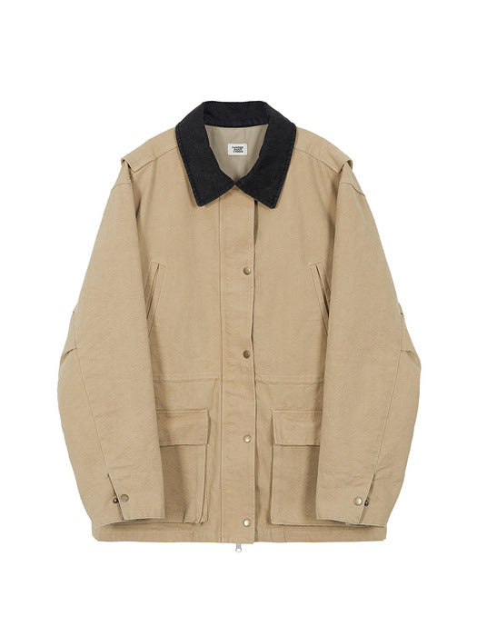 WASHED WORK JACKET_beige