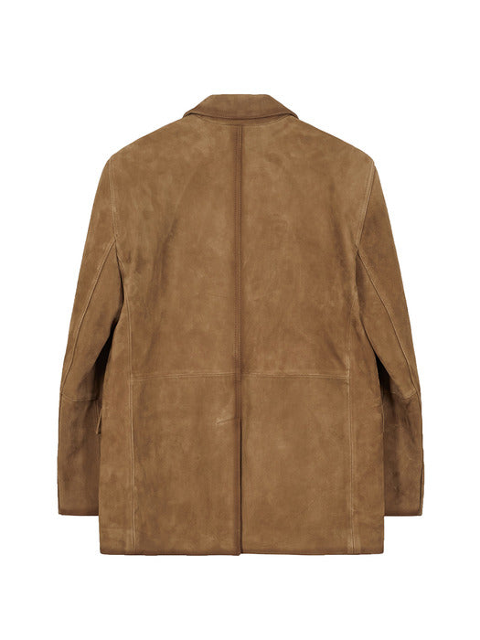 SUEDE BRUSHED JACKET_camel
