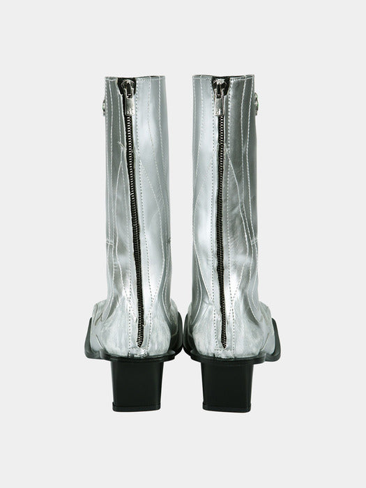 [andersson bell] EVERETT SQUARE BOOTS aaa360w(SILVER)